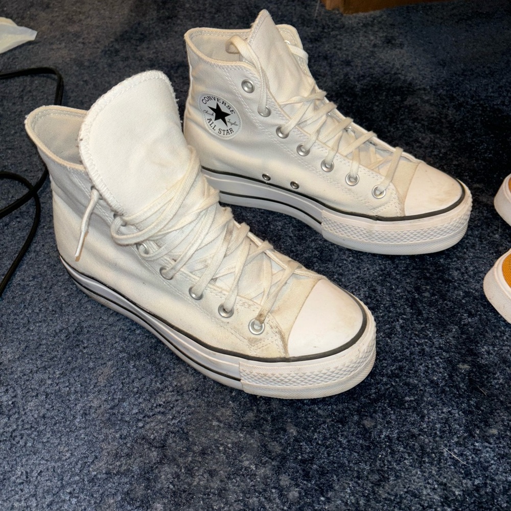 White platform converse